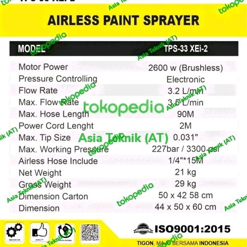 Electric Airless Paint Sprayer Double Gun Heavy Duty Epoxy Tps33