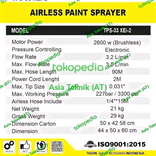 Airless Paint Sprayer Tigon Tps 33 heavy duty 2 gun sprayer Original