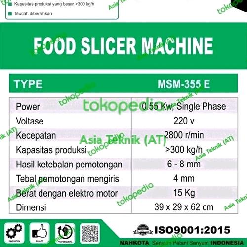 Mesin Pemotong Sayuran / Mesin Perajang / Food Slicer Machine Mahkota