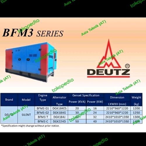 Silent genset diesel 50 kva Deutz heavy duty Original Terbaik