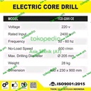 Mesin Bor Beton & Aspal 8 inch Electric Core Drill Tigon Original