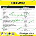 ALAT ANGKUT SAWIT / MINI DUMPER CRAWLER TIGON TMD 800HD TMD800 HD