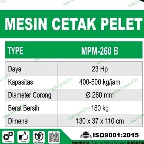 Mesin Cetek Pelet Ikan 500 kg / jam kosongan