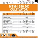 Traktor Sawah Tiller Matsumoto MTM 1350 DX lengkap Mesin Solar 10 HP