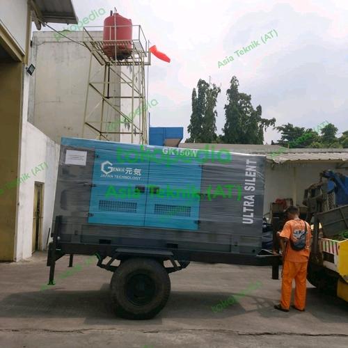 Genset trailer silent 150 kva komplit trailer heavy duty
