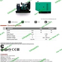 Genset silent cummins 50 kva original stamford