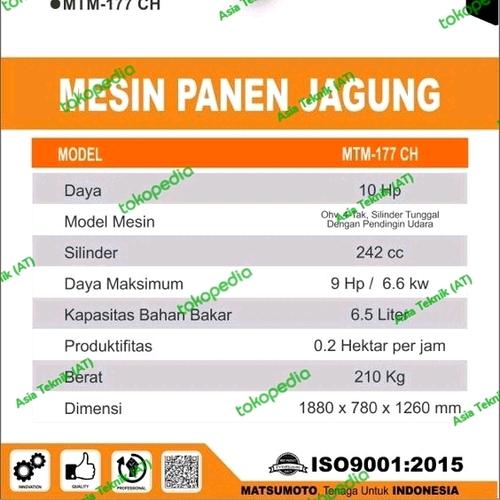 Mesin Panen Jagung Matsumoto Platinum Original