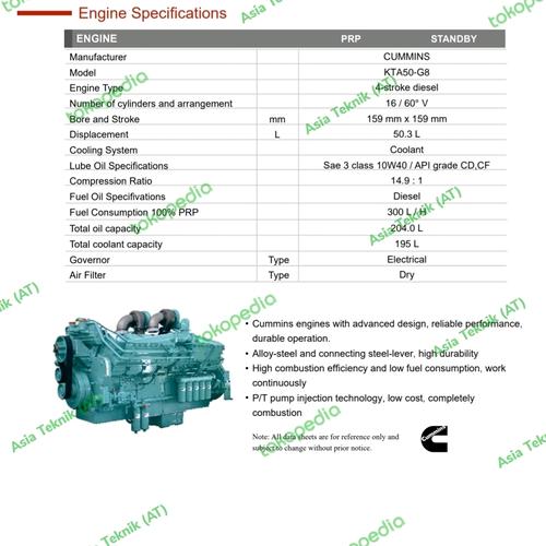 Genset silent 1500 kva Cummins Original Stamford