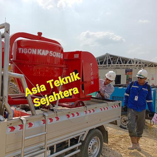 Molen Beton Tigon 500 Liter + Engine Nishikawa Original Heavy Duty