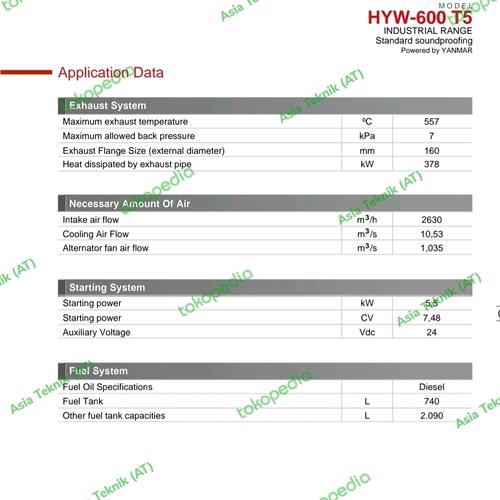 Genset silent yanmar 650 kva