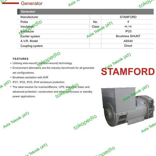 Genset silent cummins 30 kva Original Stamford