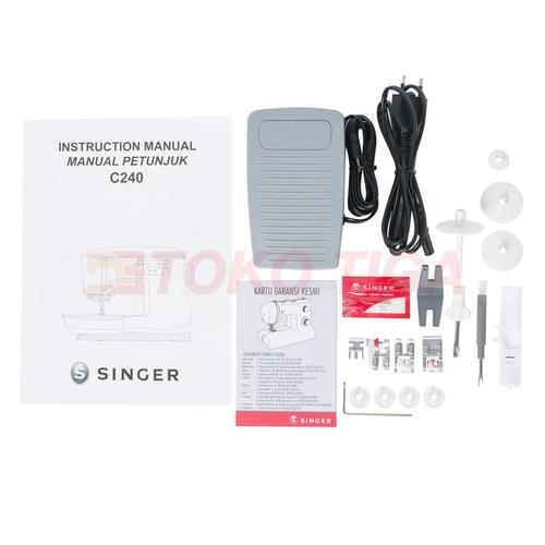 Mesin Jahit SINGER C240 Featherweight (Portable Digital Computerised)