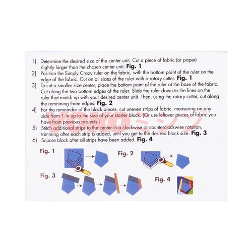 Crazy Quilt Ruler Template / Penggaris Patchwork Dresden (EZ-02)