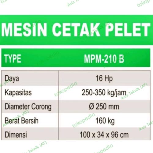 Mesin Cetak Pelet Ikan Pakan Ternak 350 kg per jam Mahkota Original