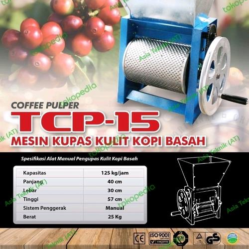 mesin kupas kulit kopi basah coffee pulper Tiger TCP15