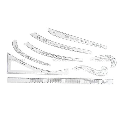 Penggaris Pola Badan Lengan Leher Pinggul Celana Bahan Akrilik / Pattern Ruler French Curve (FCS)