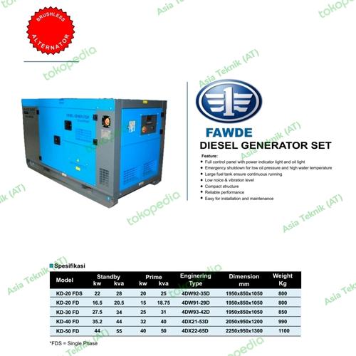 Genset silent Fawde 30 kva silent built up promo