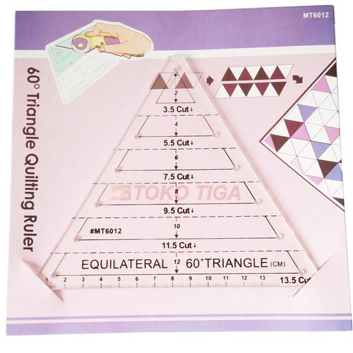 Quilting Ruler / Penggaris Patchwork -Model Segitiga/Triangle- MT6012