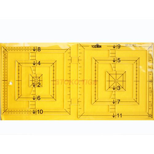 Quilting Ruler / Penggaris Patchwork -Model Persegi 4 / Square-NT-4010