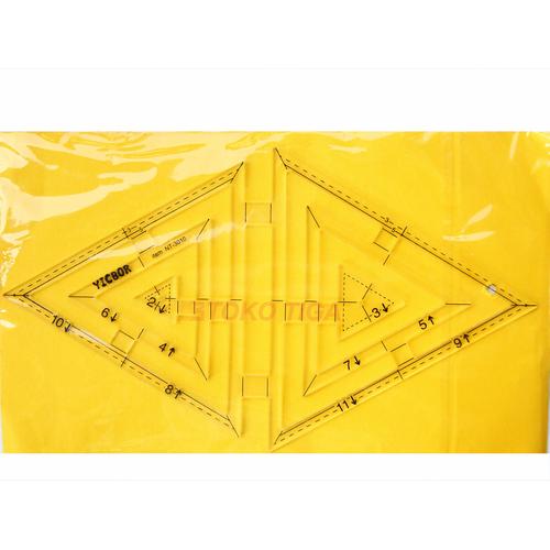 Quilting Ruler / Penggaris Patchwork -Model Segitiga/Triangle- NT-3010