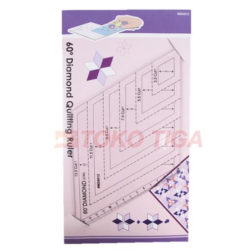 Quilting Ruler / Penggaris Patchwork - Model Ketupat/Diamond - MD6012