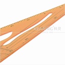 Penggaris Jahit/Menjahit - Penggaris Pola Baju Segitiga 15 cm - 8535B