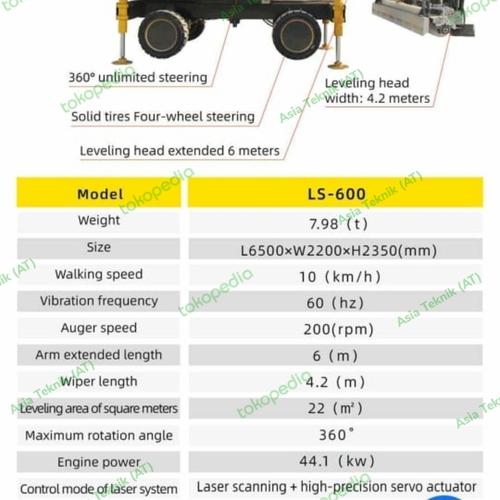 Laser screed ..kebar screet 4.2 meter telescopic 6 meter engine yanmar