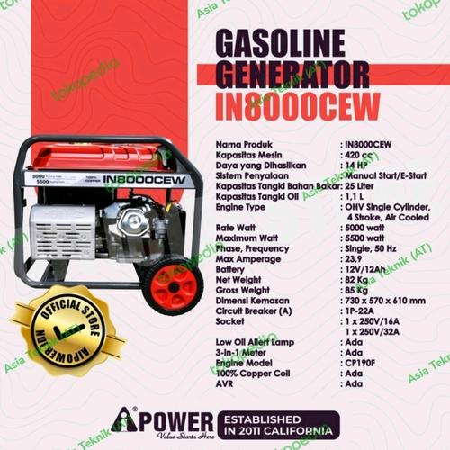 genset 5000 watt maks 5500 watt setara honda brand Usa