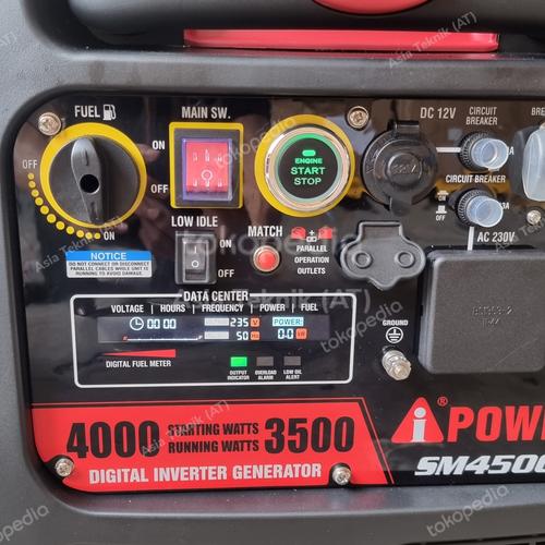 Genset Inverter New Ipower SM4500 Super Silent 4000 watt digital panel
