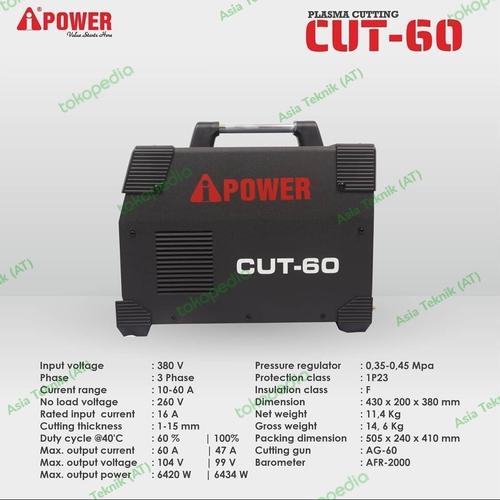 MESIN PEMOTONG PLASMA / PLASMA CUTTING AIPOWER CUT-60
