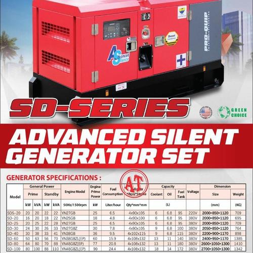 Genset super silent 25 kva ProQuip Usa SD25