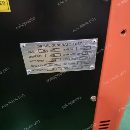 Genset silent diesel 5000 watt Matsumoto MDG7500 Original Heavy Duty