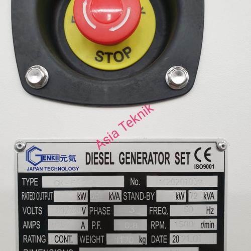 Genset silent 72 kva Genkii Japan Diesel Generator