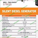 silent diesel genset 7500 watt Japan
