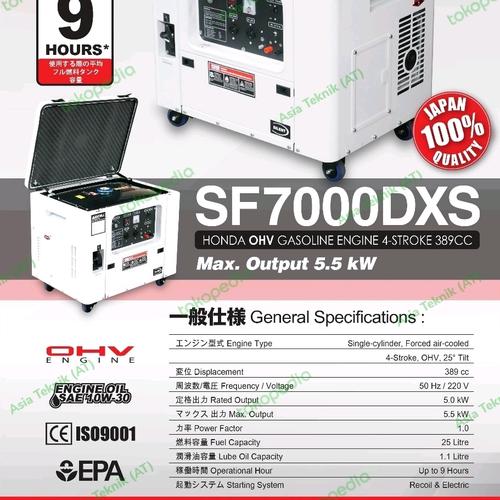 Genset silent Honda 5000 watt 7 kva Excell SF 7000 DXS