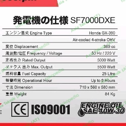 genset 5000 watt honda excell