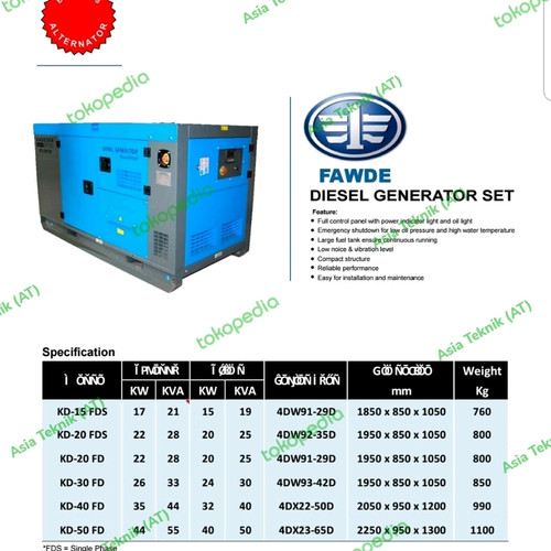 genset silent 25 kva 3 phase heavy duty