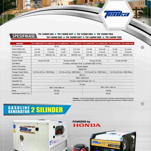 genset silent 10000 watt 13.8 kva 11000 watt Honda tenka Th 16000