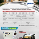 genset silent 10000 watt 13.8 kva 11000 watt Honda tenka Th 16000