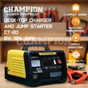 Charger Aki Mobil Motor 20 Ampere 12 - 24V Champion CT20 USA Technology / Battery Charger Aki