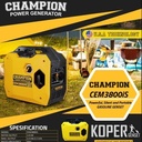 Genset pure sinwave 2000 watt Champion CEM3800iS USA Technology