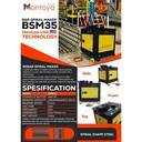 Mesin Pembuat Spiral Besi 32 mm 3 Phase Montoya BSM 35 U.S.A Technology
