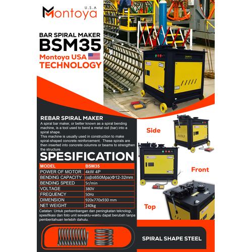 Mesin Spiral Marker Besi Ulir 32 mm Montoya BSM 35 U.S.A Technology