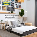 IKEA NYKIL Sofa bed Abu-Abu Tua 2 Dudukan