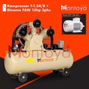 Mesin Kompresor 15 hp Kompressor Angin Montoya + Dinamo 15 hp 3 phase