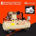 Kompresor 7.5 Hp Komplit Dinamo 7,5 hp 3 phase Air Compressor MONTOYA