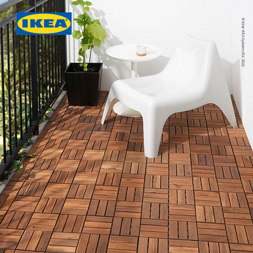 IKEA RUNNEN Decking Tile Lantai Bongkar Pasang 0.81 m² Isi 9Pcs