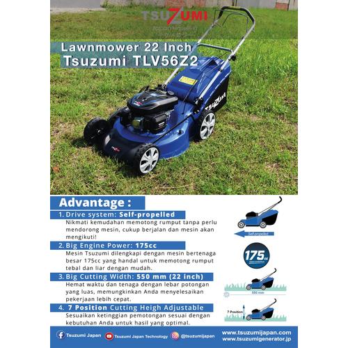 Potong rumput dorong Tsuzumi TLV 56 Z2 Japan technology