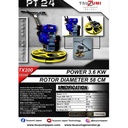 Power Trowel Perata Coran Lantai 60cm Tsuzumi PT24 Engine Bensin