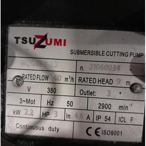 Submersible Pump / Pompa Air 3 Inch 3 Phase Tsuzumi WQG 40-9-2.2